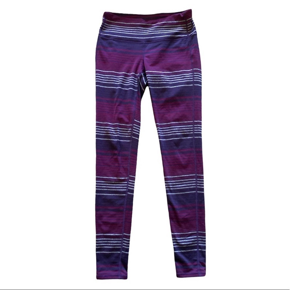 Athleta purple striped leggings size S